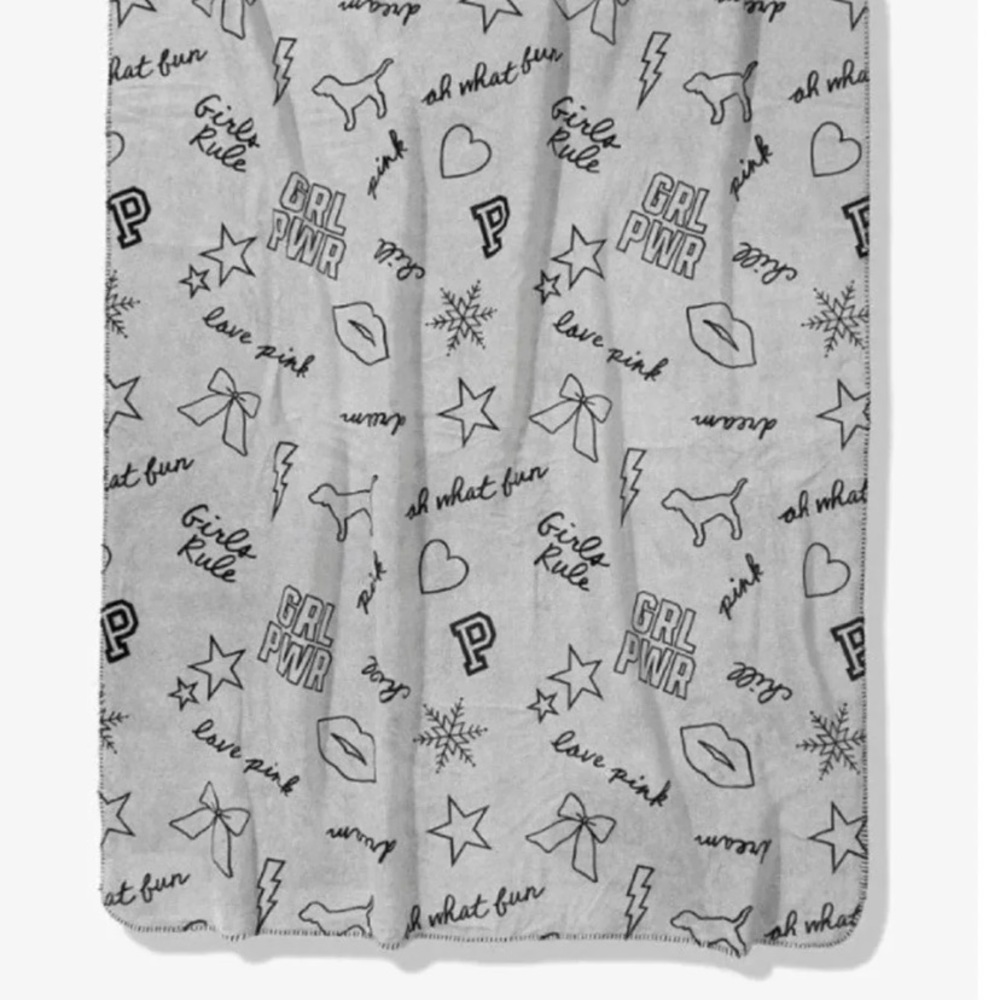 RARE VS PINK Girl power doodle blanket